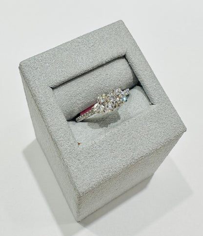 14K WHITE GOLD LAB GROWN DIAMOND RING V3-  1.15CT