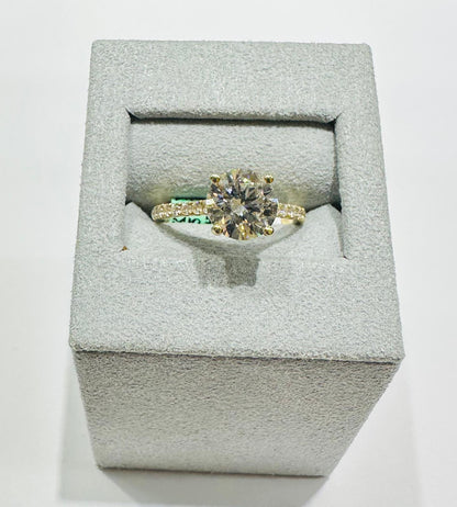 14K GOLD LAB GROWN DIAMOND RING-  2.35CTTW