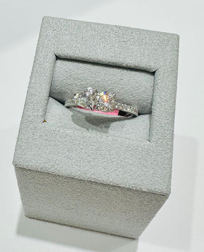 14K WHITE GOLD LAB GROWN DIAMOND RING V3-  1.15CT