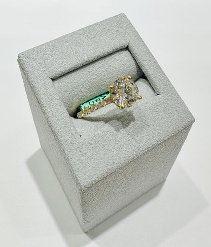 14K GOLD LAB GROWN DIAMOND RING-  2.35CTTW