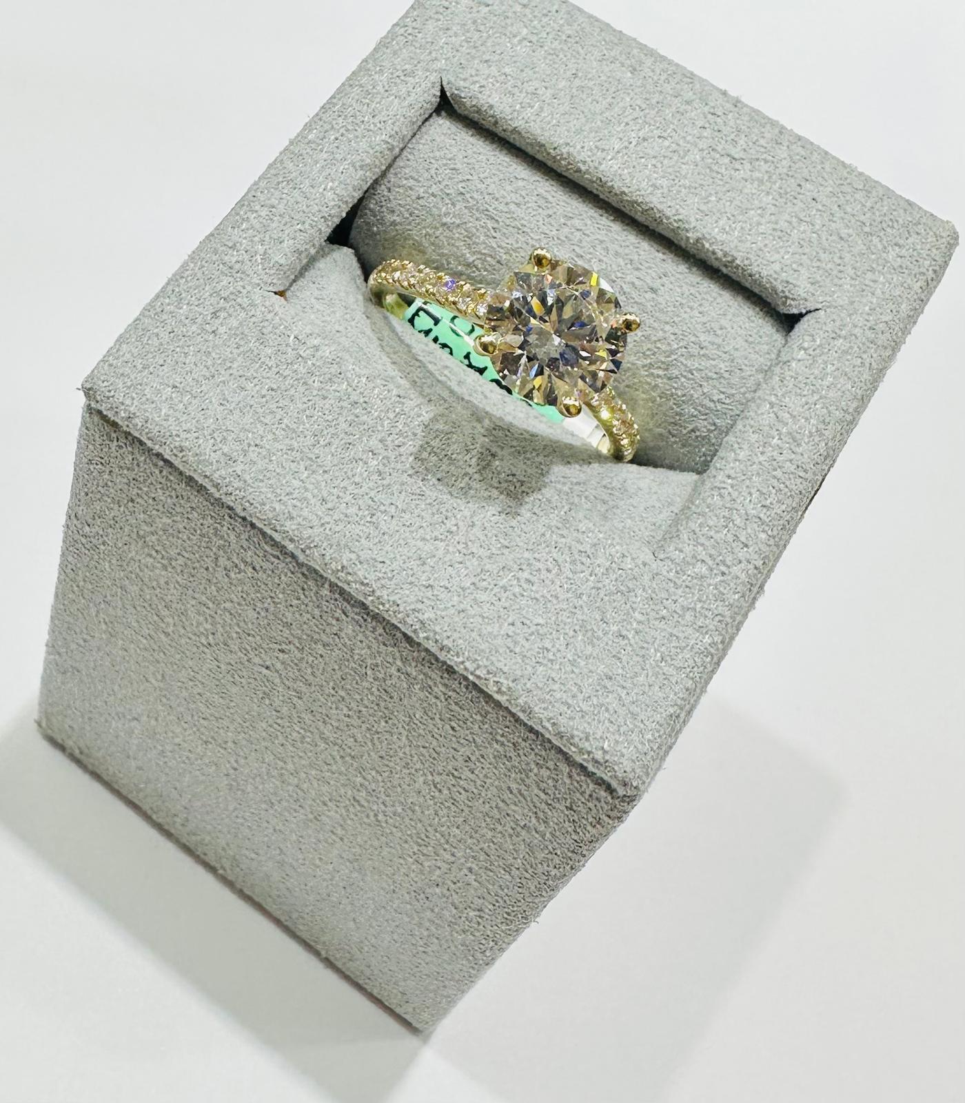 14K GOLD LAB GROWN DIAMOND RING-  2.35CTTW