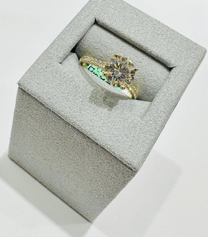 14K GOLD LAB GROWN DIAMOND RING-  2.35CTTW