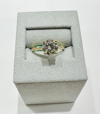14K GOLD LAB GROWN DIAMOND RING-  2.35CTTW