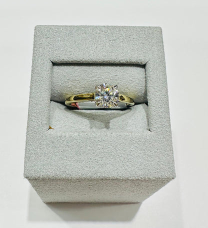 14K GOLD LAB GROWN DIAMOND RING-  0.97CT