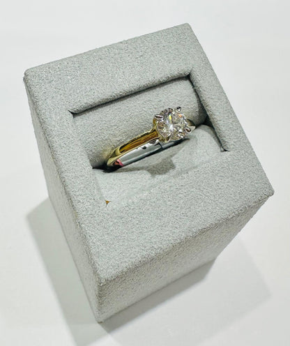 14K GOLD LAB GROWN DIAMOND RING-  0.97CT