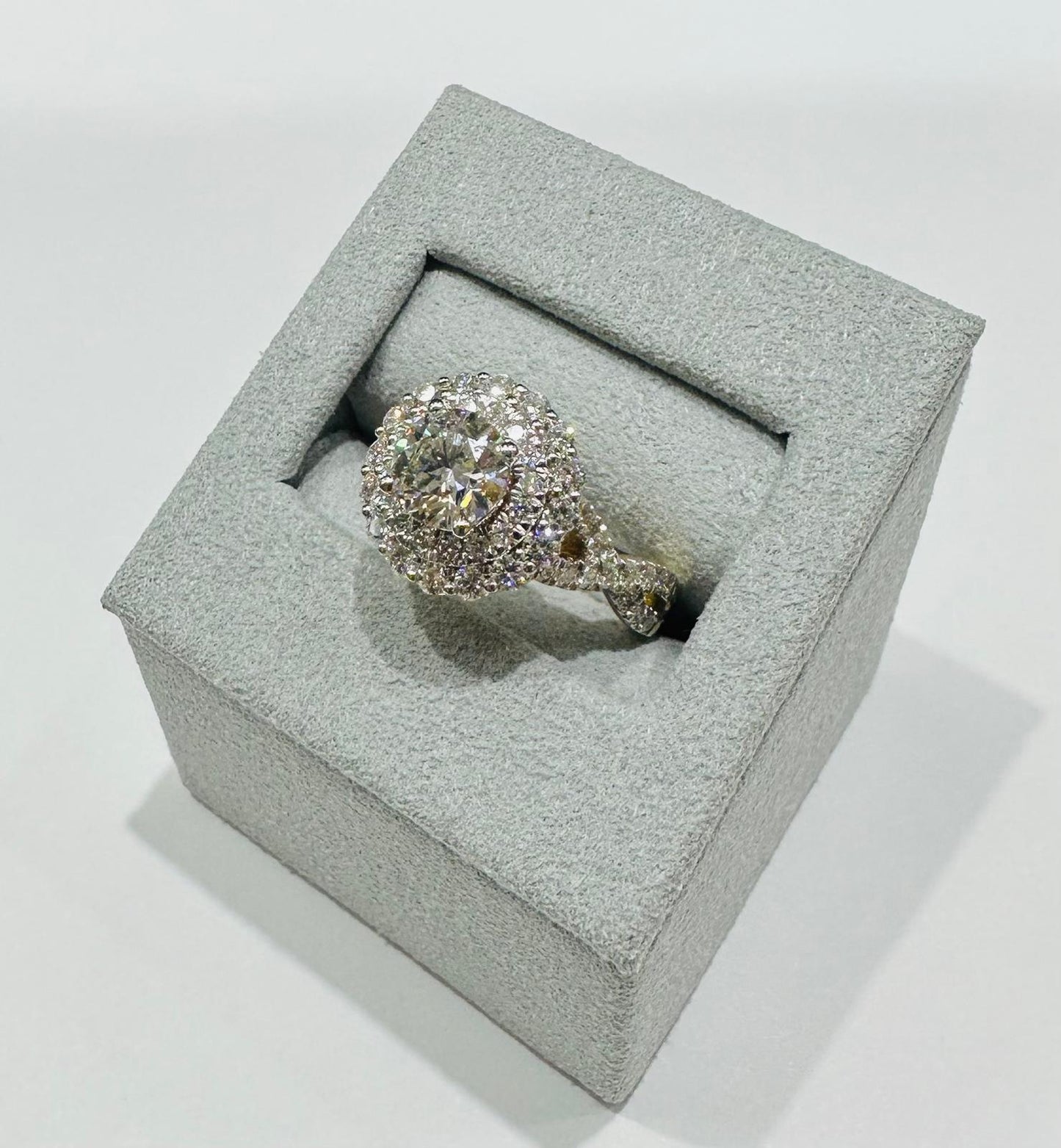 14K GOLD LAB GROWN DIAMOND RING VS-  2.08TC/CT1.03
