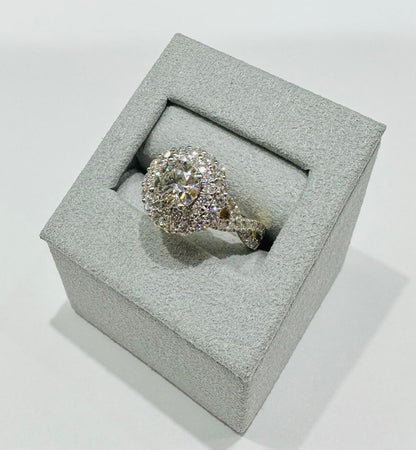 14K GOLD LAB GROWN DIAMOND RING VS-  2.08TC/CT1.03