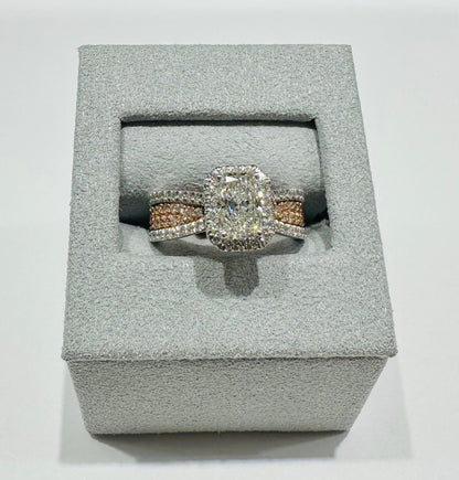 14K GOLD LAB GROWN DIAMOND RING VS-  1.80TC/CT1.00