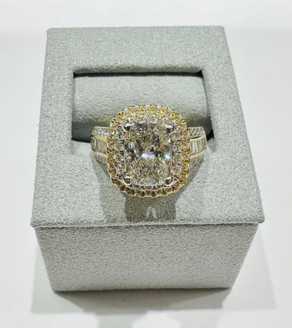 14K GOLD LAB GROWN DIAMOND RING VS-  3.09TC/CT2.00