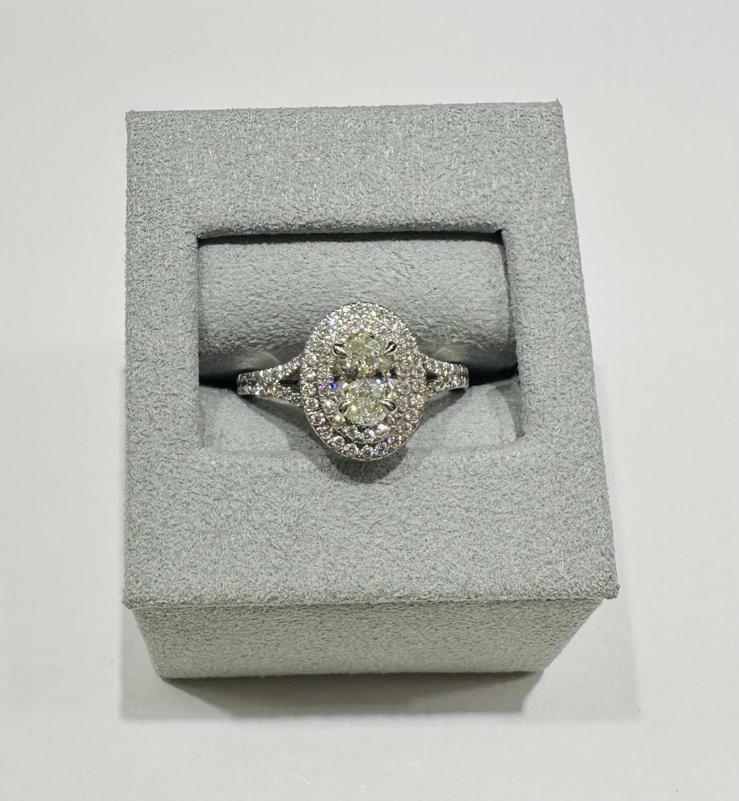 14K GOLD LAB GROWN DIAMOND RING VS-  1.25CT/0.75OVL