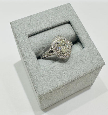 14K GOLD LAB GROWN DIAMOND RING VS-  1.25CT/0.75OVL