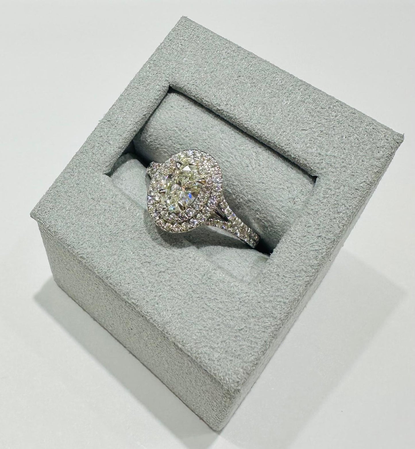 14K GOLD LAB GROWN DIAMOND RING VS-  1.25CT/0.75OVL