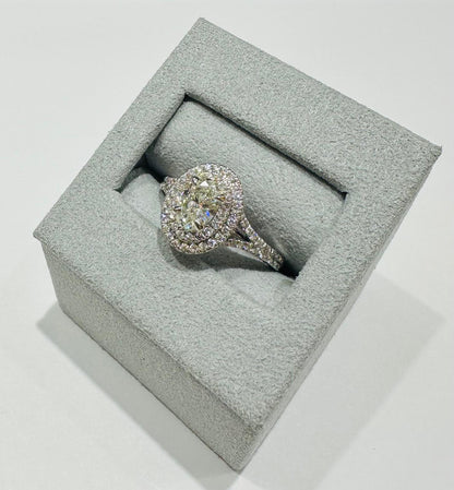 14K GOLD LAB GROWN DIAMOND RING VS-  1.25CT/0.75OVL