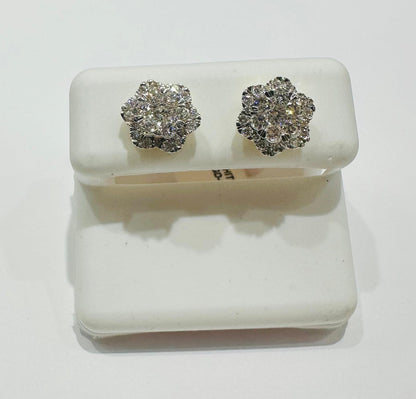 10K GOLD LAB GROWN DIAMOND EARRINGS VS- 0.99CTW