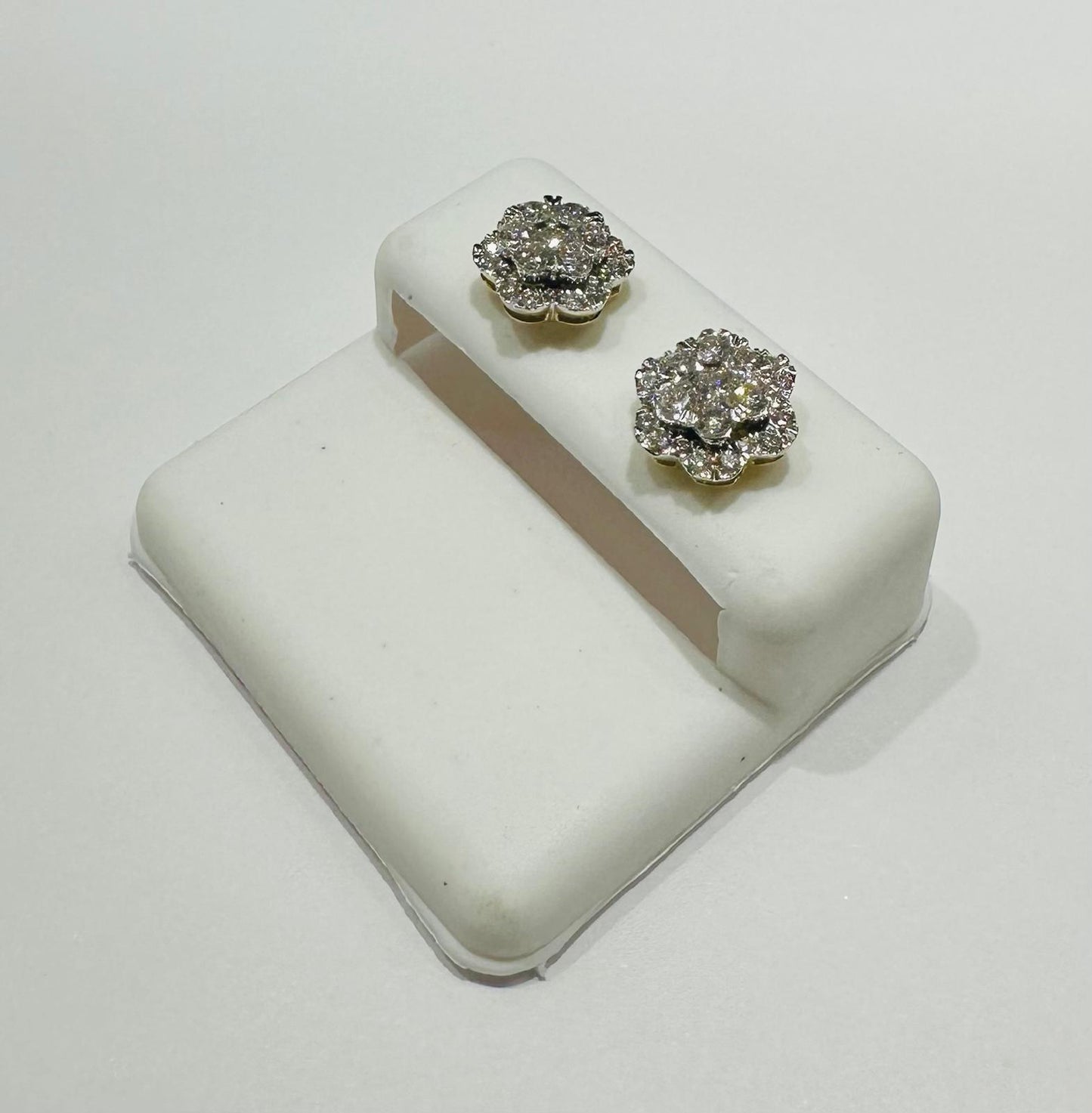 10K GOLD LAB GROWN DIAMOND EARRINGS VS- 0.99CTW
