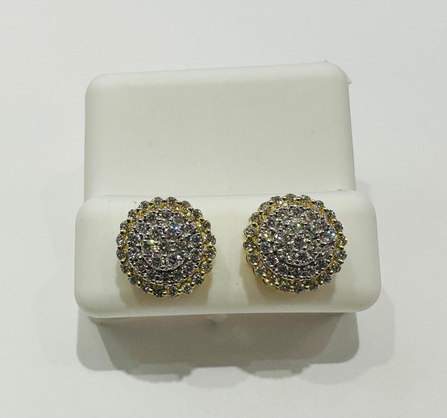 10K GOLD LAB GROWN DIAMOND EARRINGS VS- 1.00CTW