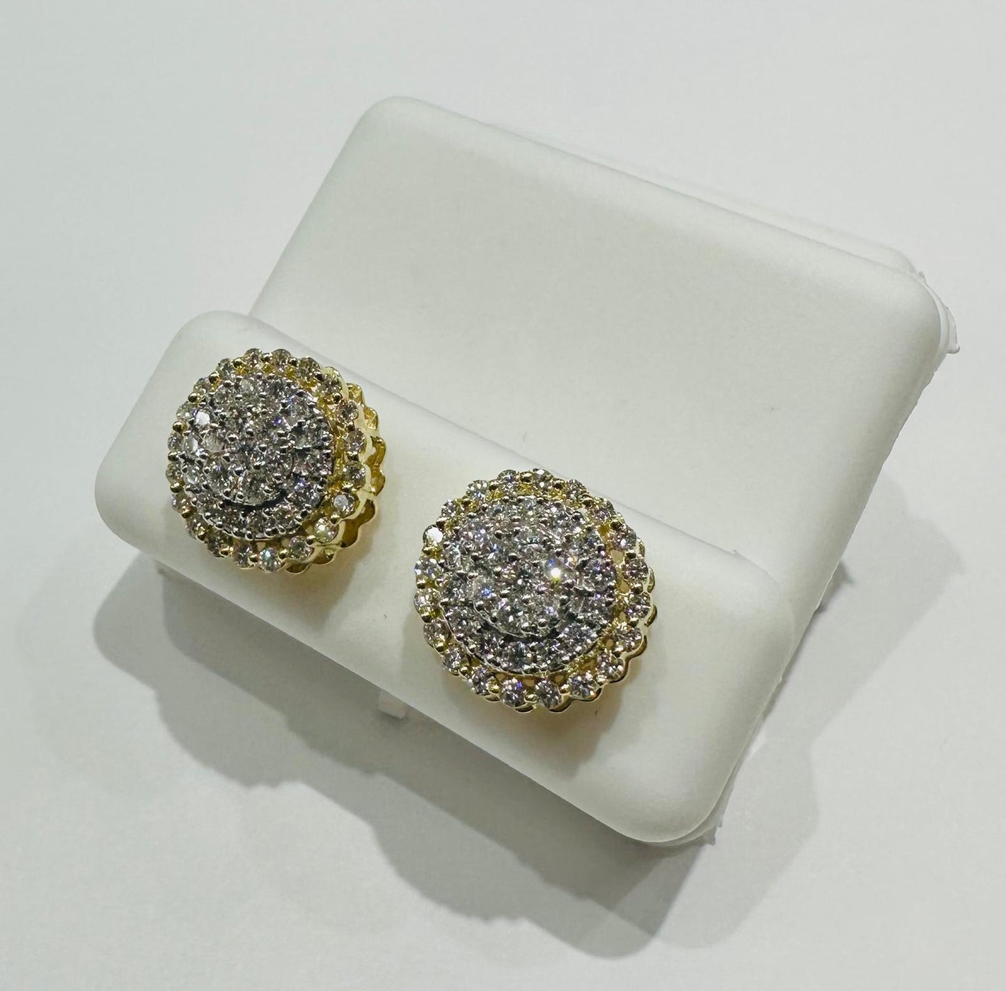 10K GOLD LAB GROWN DIAMOND EARRINGS VS- 1.00CTW