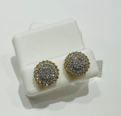 10K GOLD LAB GROWN DIAMOND EARRINGS VS- 1.00CTW