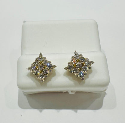 10K GOLD LAB GROWN DIAMOND EARRINGS VS- 1.54CTW
