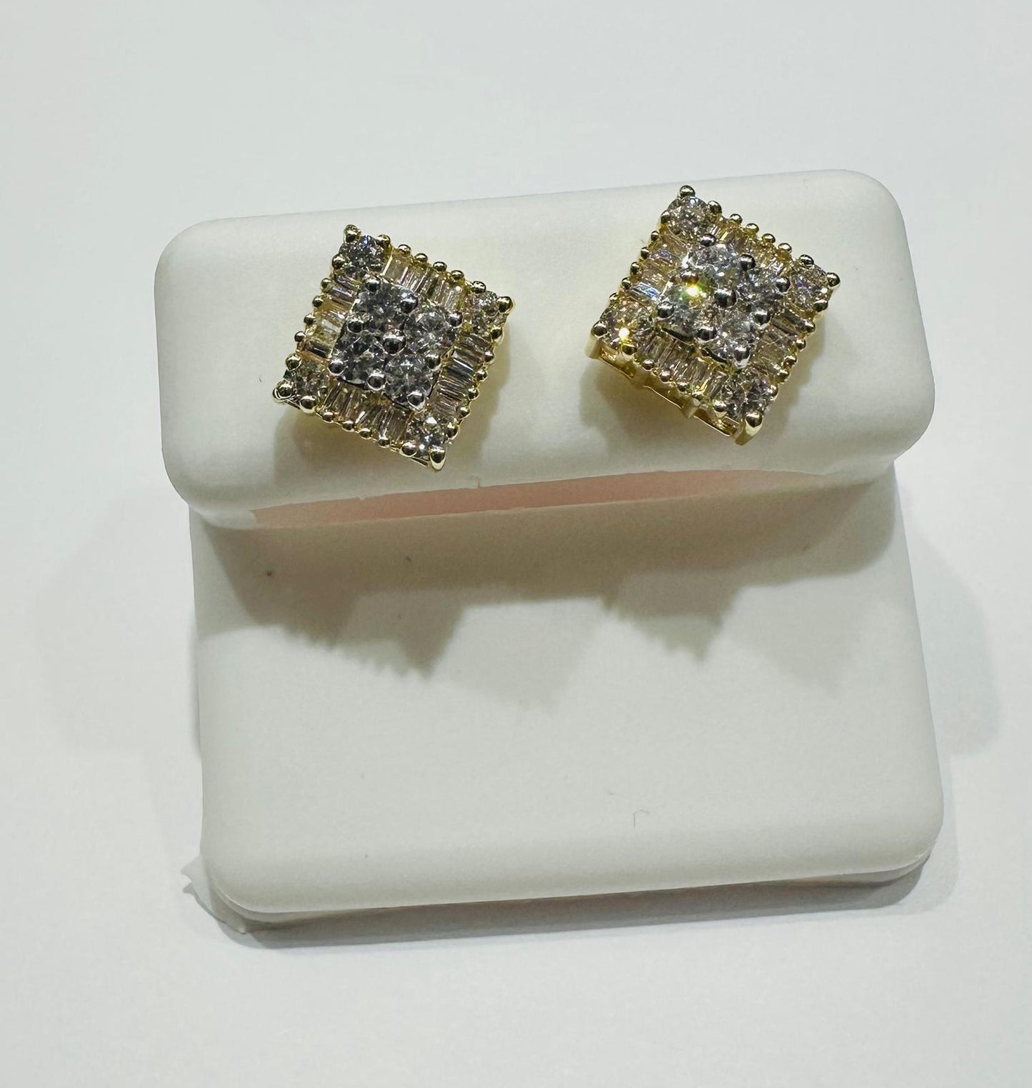 10K GOLD LAB GROWN DIAMOND EARRINGS VS- 1.11CTW