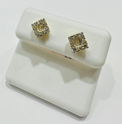 10K GOLD LAB GROWN DIAMOND EARRINGS VS- 0.44CTW