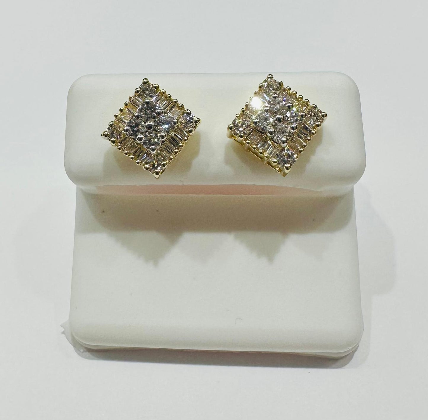 10K GOLD LAB GROWN DIAMOND EARRINGS VS- 1.11CTW