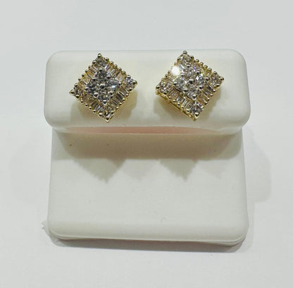 10K GOLD LAB GROWN DIAMOND EARRINGS VS- 1.11CTW
