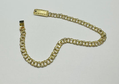 10K GOLD CHINO LINK BRACELET- WEIGHT: 6.7gm  7.5"  4.55mm