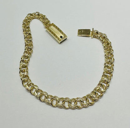 10K GOLD CHINO LINK BRACELET- WEIGHT: 9.0gm   7.5"   5.40mm