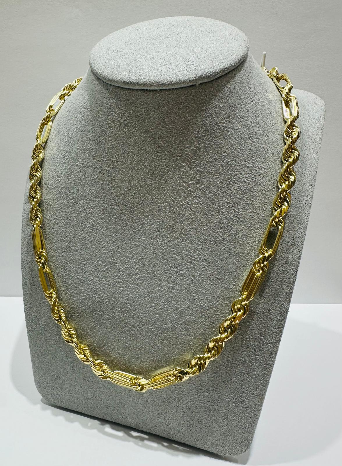10K SOLID GOLD MILANO ROPE CHAIN- WEIGHT:  38.6gm  20"  4.60mm