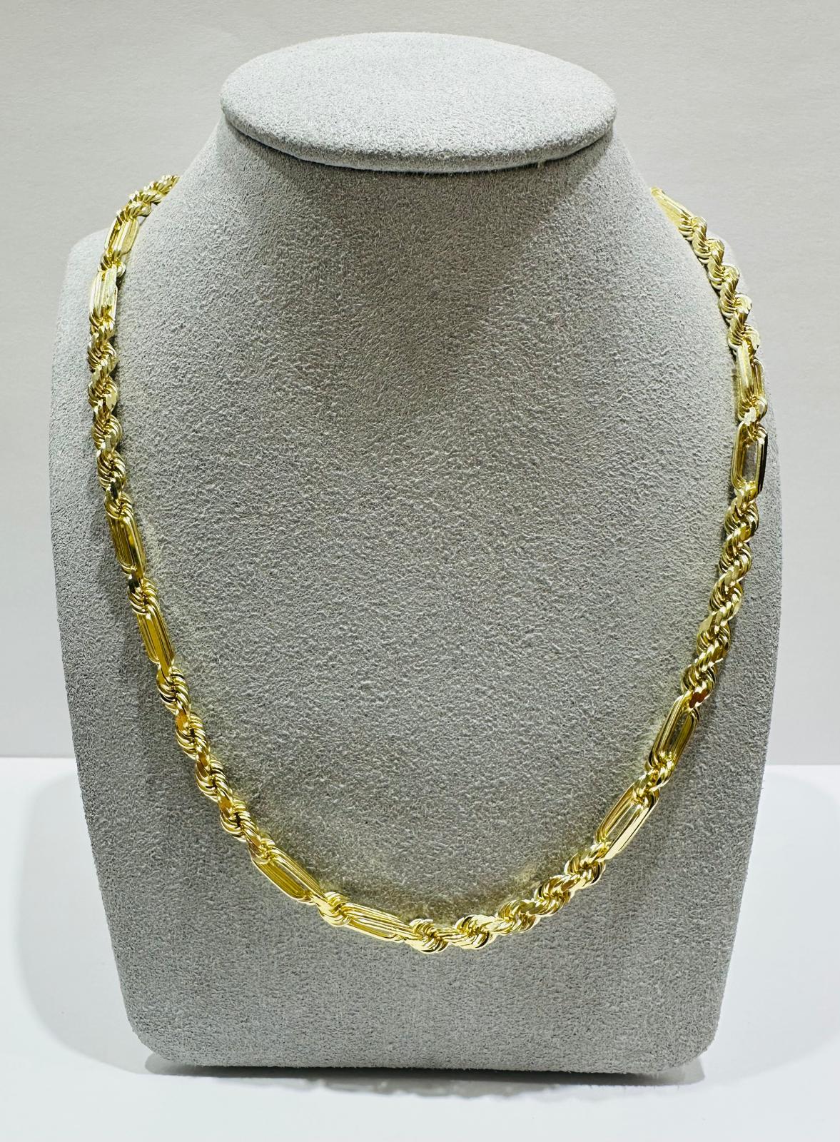 10K SOLID GOLD MILANO ROPE CHAIN- WEIGHT:  31.9gm   22"  4.25mm