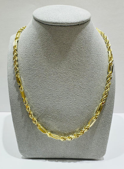 10K SOLID GOLD MILANO ROPE CHAIN- WEIGHT:  31.9gm   22"  4.25mm