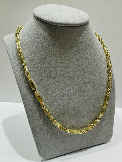 10K SOLID GOLD MILANO ROPE CHAIN- WEIGHT:  31.9gm   22"  4.25mm