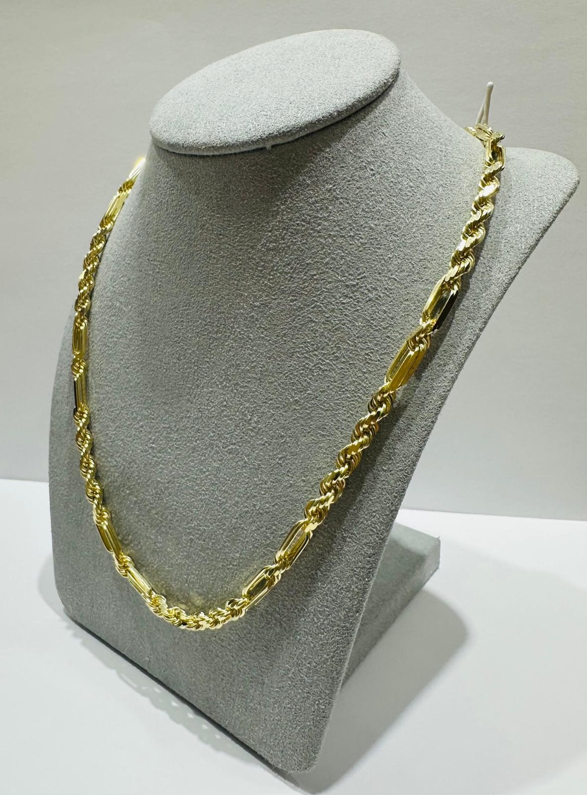 10K SOLID GOLD MILANO ROPE CHAIN- WEIGHT:  31.9gm   22"  4.25mm