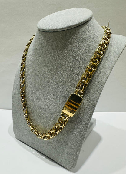 10K GOLD CHINO LINK CHAIN- WEIGHT:  42.5gm   17"   7.75mm