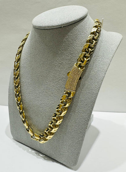 10K OPEN CHINO LINK CHAIN- WEIGHT:  44.2gm   26"   9.88mm
