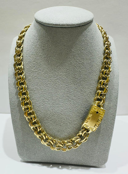 10K GOLD CHINO LINK CHAIN- WEIGHT:  48.6gm   24"   10.60mm