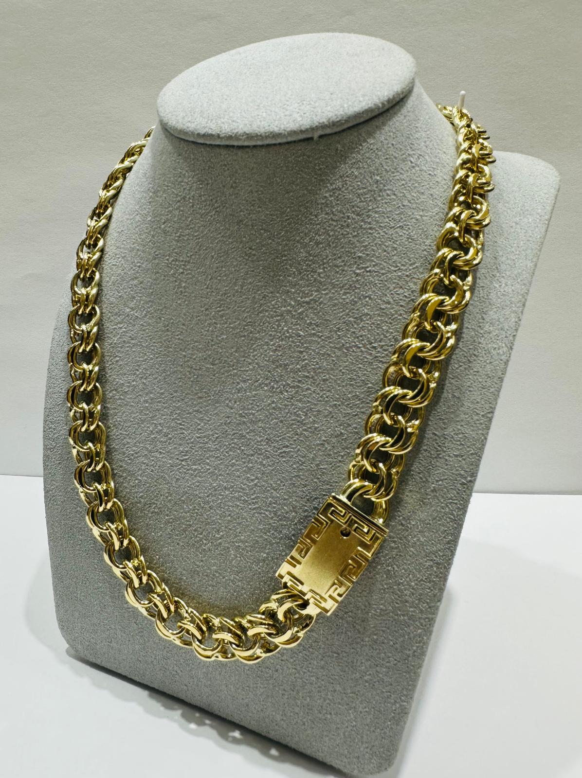 10K GOLD CHINO LINK CHAIN- WEIGHT:  48.6gm   24"   10.60mm