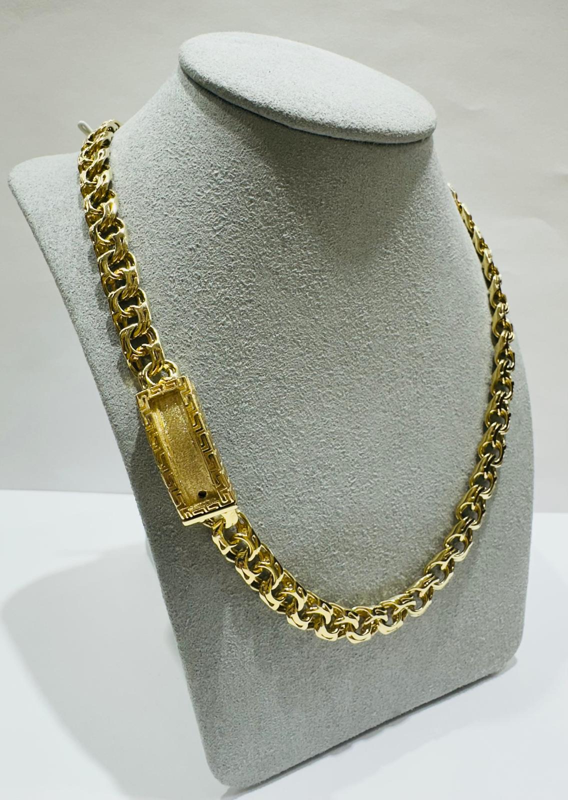 10K GOLD CHINO LINK CHAIN- WEIGHT:  54.0gm   18"   7.50mm