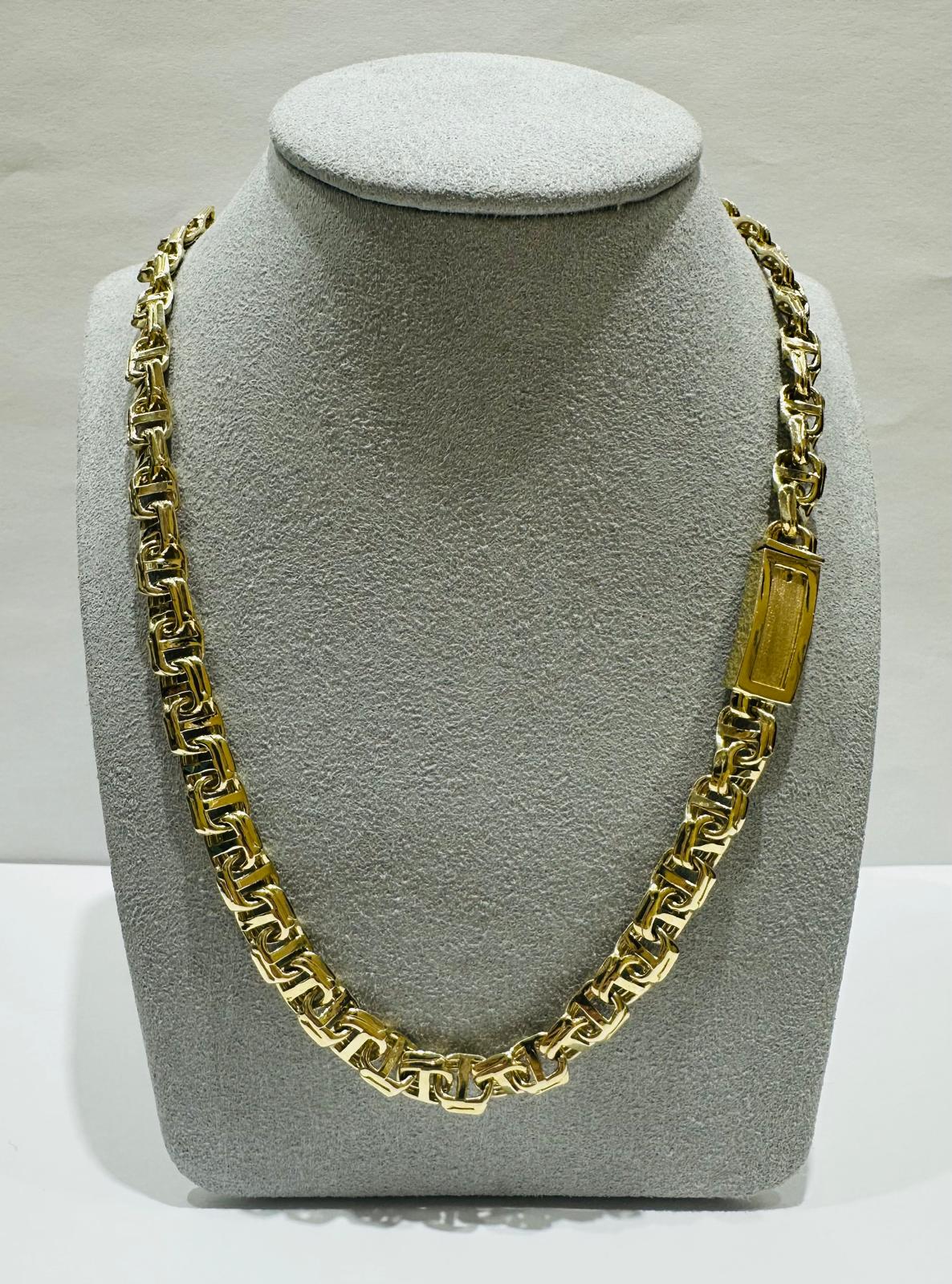 10K GOLD T-BONE LINK CHAIN- WEIGHT:  60.6gm   23"   7.25mm