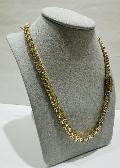 10K GOLD T-BONE CHINO LINK CHAIN- WEIGHT:  70.0gm   24"   6.85mm