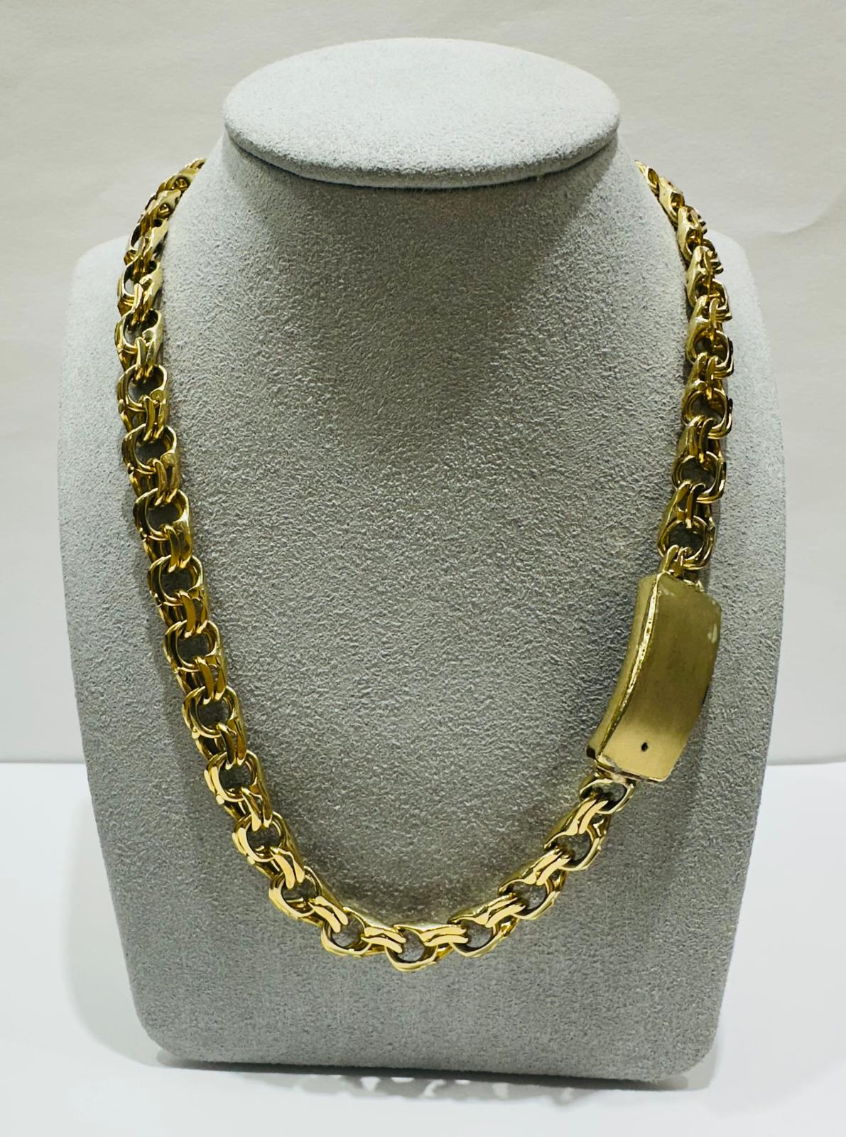 10K GOLD CHINO LINK CHAIN- WEIGHT:  78.9gm   24"   8.75mm