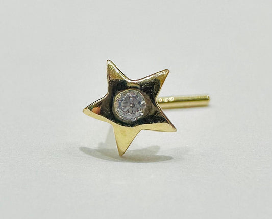 14K GOLD STAR NOSE RING