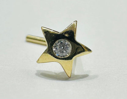 14K GOLD STAR NOSE RING