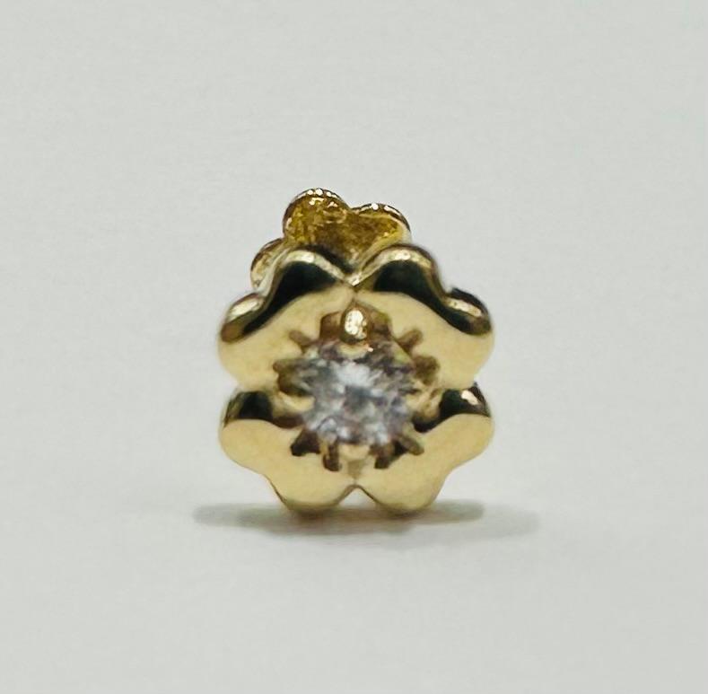 14K GOLD FLOWER NOSE RING