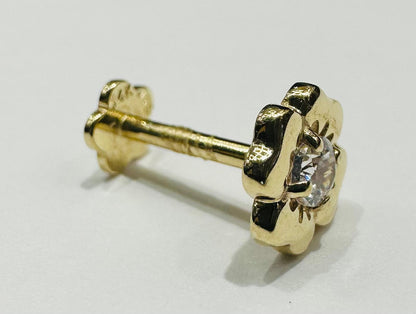 14K GOLD FLOWER NOSE RING