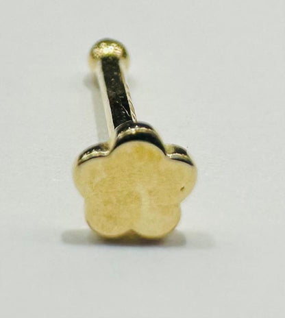14K GOLD FLOWER NOSE RING