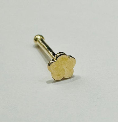 14K GOLD FLOWER NOSE RING