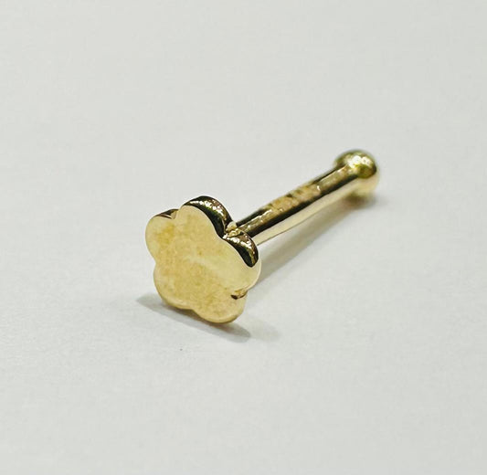 14K GOLD FLOWER NOSE RING
