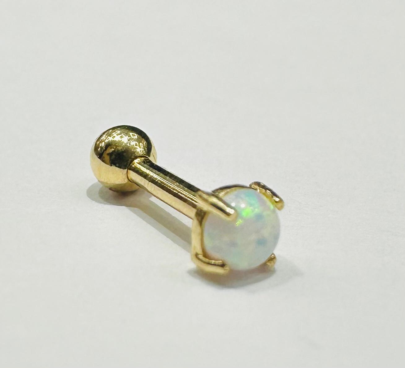 14K GOLD ROUND NOSE RING